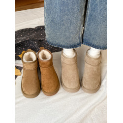 嬌彤 厚底雪地靴女冬季新款加絨加厚短靴防水防滑保暖毛絨棉鞋女