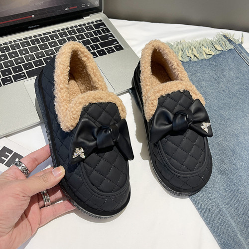 毛毛鞋女冬外穿加絨2025年新款加厚保暖雪地靴一腳蹬豆豆棉鞋 毛毛鞋女冬外穿加絨2025年新款加厚保暖雪地靴一腳蹬豆豆棉鞋