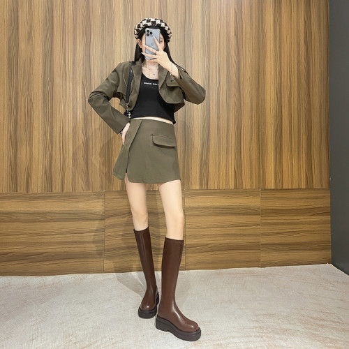 不過膝長靴女2025新款小腿圍長筒靴包腿瘦瘦靴厚底騎士靴高筒靴女