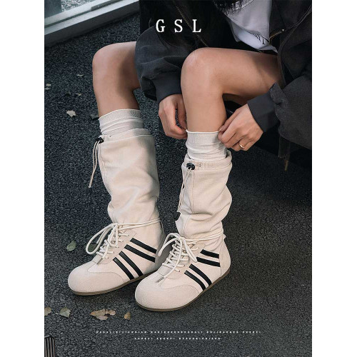 【衛士系列】厚底內增高靴子秋款雪地靴堆堆靴女甜酷加絨高筒靴冬