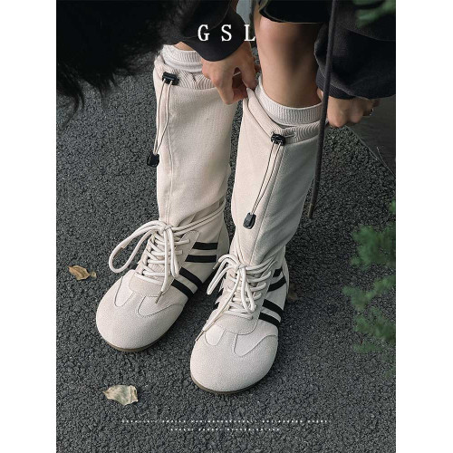 【衛士系列】厚底內增高靴子秋款雪地靴堆堆靴女甜酷加絨高筒靴冬