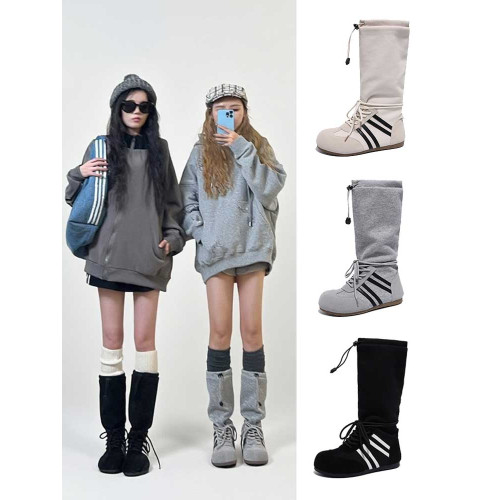 【衛士系列】厚底內增高靴子秋款雪地靴堆堆靴女甜酷加絨高筒靴冬