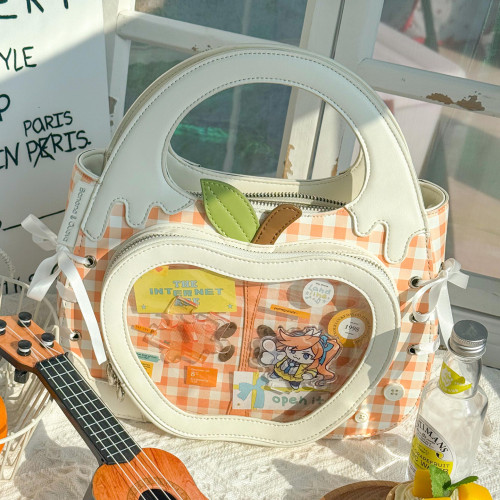 蘋果痛可拆卸肩帶香蕉家原創學生韓系通勤大容量痛包 蘋果痛可拆卸肩帶香蕉家原創學生韓系通勤大容量痛包