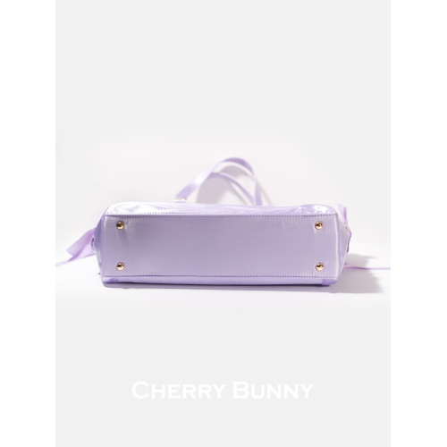 【微瑕特價不退換，介意慎拍】櫻桃兔CherryBunny 緞面 菸花紫