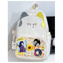 富岡義勇鬼滅之刃吧唧痛包大容量雙肩書包單肩包貓貓包學生少女心