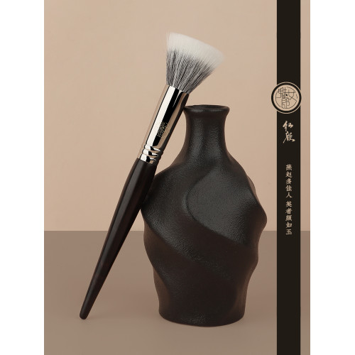 魅女郎紅顔061點彩刷雙層羊毛曬紅女高光小號腮紅化妝刷子一支裝