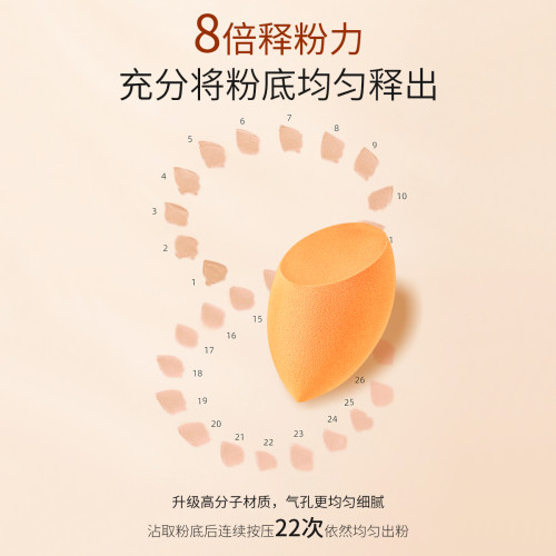 程十安RT美妝蛋超軟不吃粉海綿不易吃粉撲氣墊乾濕兩用粉底液專用