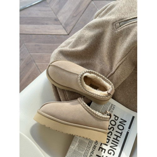 真皮版～民族風塔茨雪地靴女款厚底2026冬季保暖棉鞋增高懶人半拖