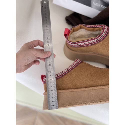 真皮版～民族風塔茨雪地靴女款厚底2026冬季保暖棉鞋增高懶人半拖