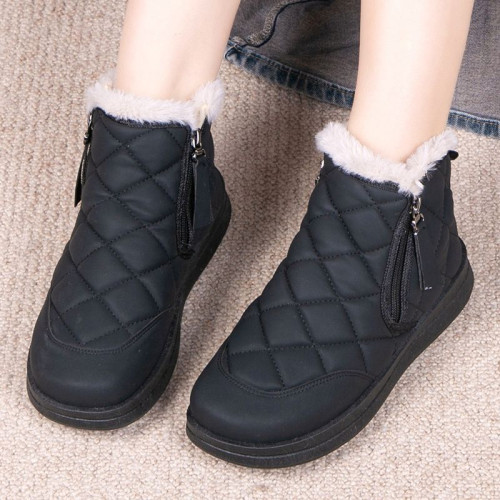 皮毛一體雪地靴女款2026新款冬季防滑防水棉靴加絨加厚東北大棉鞋