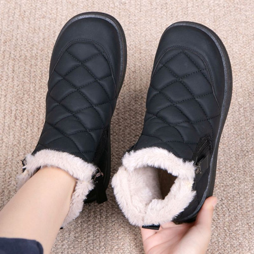 皮毛一體雪地靴女款2026新款冬季防滑防水棉靴加絨加厚東北大棉鞋