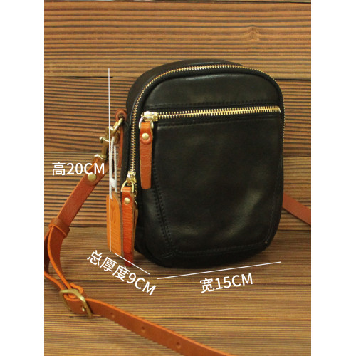 2025新款男包高級感真皮頭層牛皮復古植鞣皮竪款休閒包男士包通勤