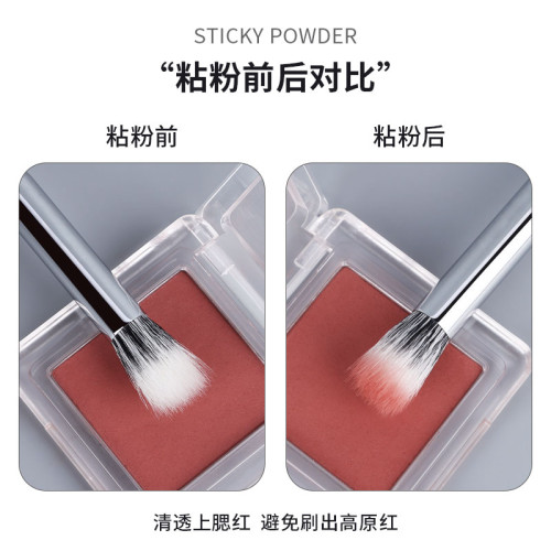 魅仔K117小號點彩腮紅刷雙層細光峰羊毛平頭眼部暈染刷遮瑕化妝刷 魅仔K117小號點彩腮紅刷雙層細光峰羊毛平頭眼部暈染刷遮瑕化妝刷
