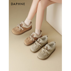 達芙妮厚底雪地靴女款2026新款冬季鞋子加絨加厚保暖東北毛毛棉鞋