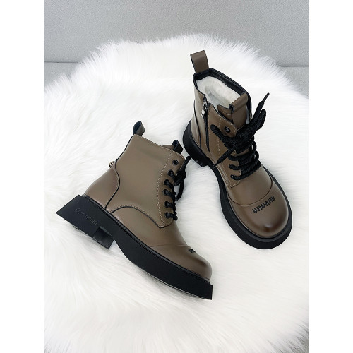 真皮時尚雪地靴女厚底冬季新款純羊毛短靴加厚皮毛一體防滑棉靴潮