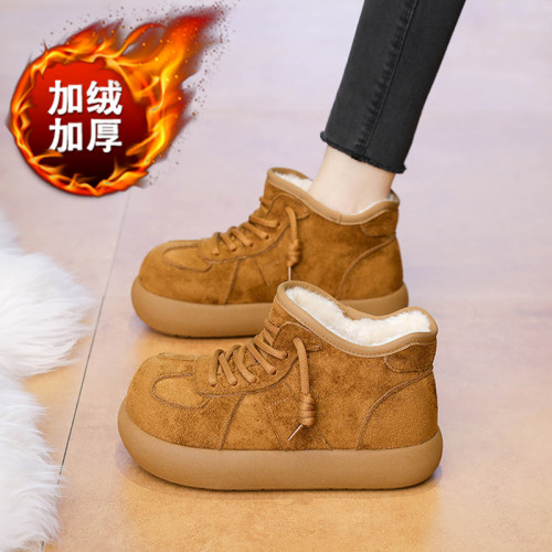 雪地鞋女款新款百搭加絨加厚防寒大頭短靴輕便防滑冬季保暖雪地靴 雪地鞋女款新款百搭加絨加厚防寒大頭短靴輕便防滑冬季保暖雪地靴