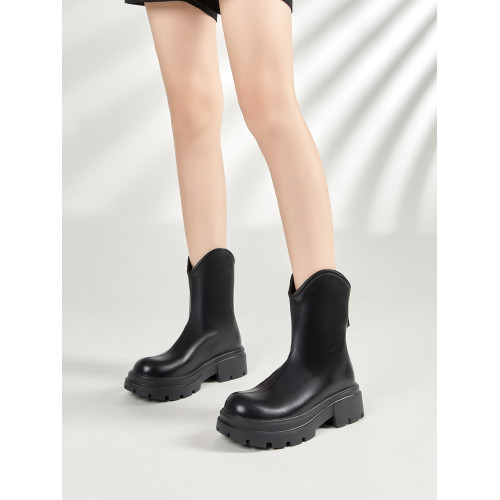 V口秋冬女鞋特大碼短靴41到43加寬加肥平底白色女靴棕色肥腳黑色 V口秋冬女鞋特大碼短靴41到43加寬加肥平底白色女靴棕色肥腳黑色