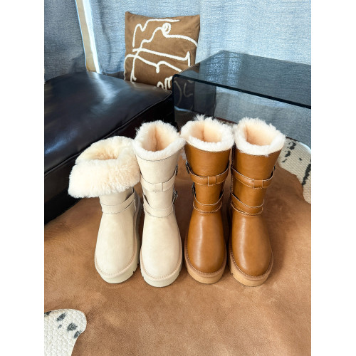 東北中高筒騎士靴厚底雪地靴女2025新款皮毛一體白色防水雪地棉鞋