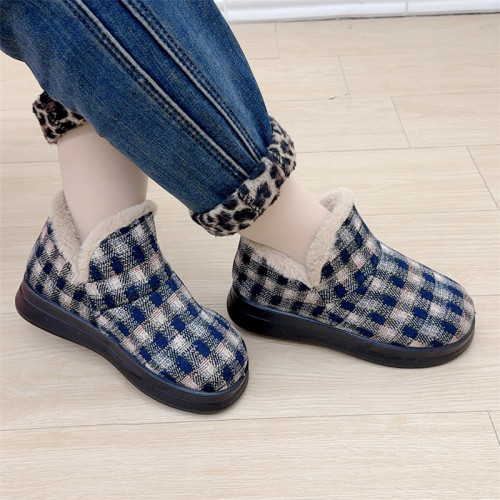 老北京布鞋北京布鞋冬季2024加厚保暖新款防滑軟底加絨棉靴雪地靴