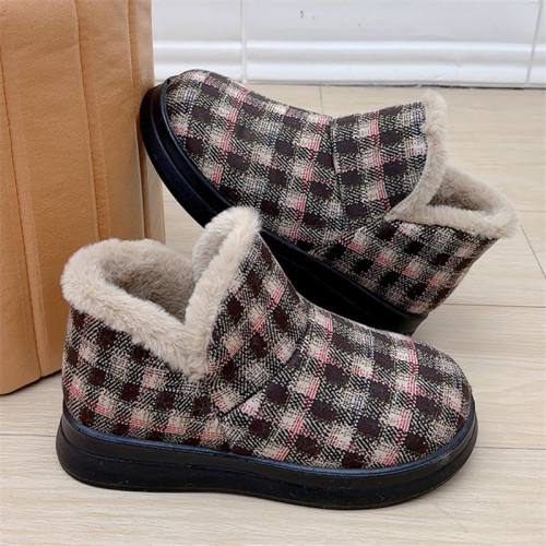 老北京布鞋北京布鞋冬季2024加厚保暖新款防滑軟底加絨棉靴雪地靴