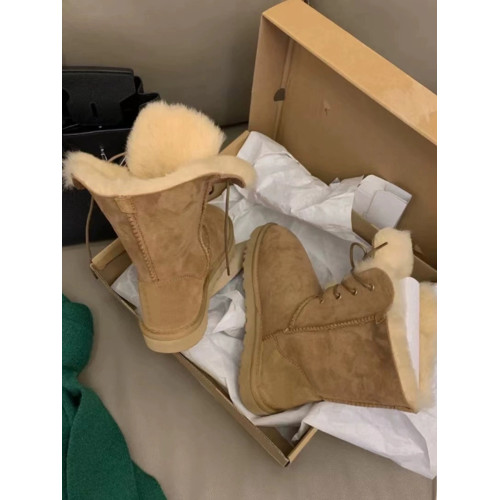 洋氣雪地靴女2025冬季新款平底厚底短筒靴加絨加厚東北系帶棉鞋