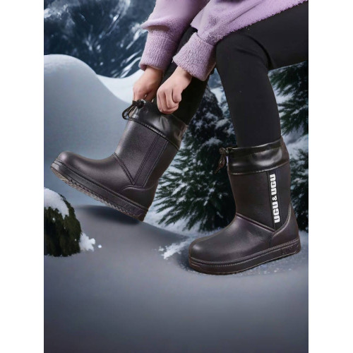 雪地靴女冬季加絨加厚泡沫棉靴子一體冷庫雨鞋防寒防水保暖鞋棉鞋