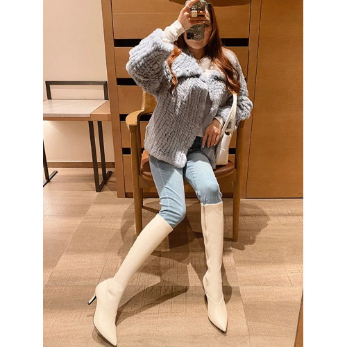 泫雅同款白色長靴女2025秋冬新款高跟瘦瘦靴百搭性感側拉鍊彈力靴 泫雅同款白色長靴女2025秋冬新款高跟瘦瘦靴百搭性感側拉鍊彈力靴