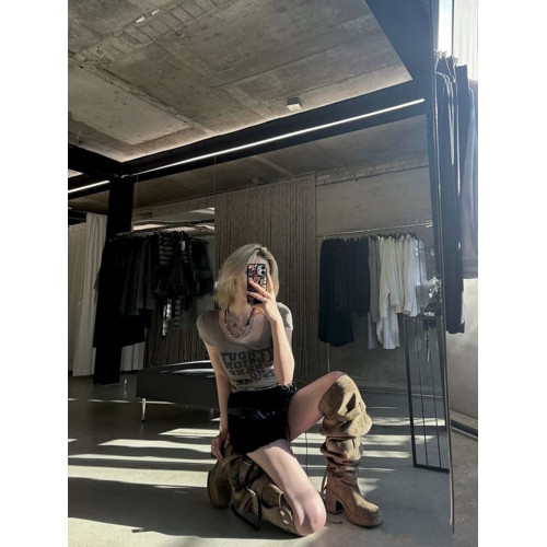 2026年新款韓版時髦大筒圍皮帶釦粗跟高跟過膝長靴可堆堆時裝靴女 2026年新款韓版時髦大筒圍皮帶釦粗跟高跟過膝長靴可堆堆時裝靴女