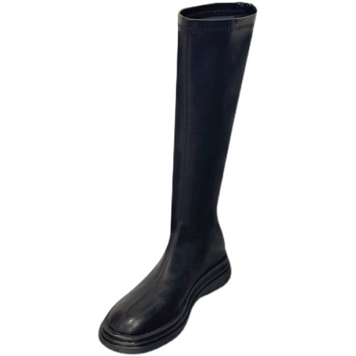 真皮靴子女長筒靴騎士靴2025新款秋冬季復古長靴加絨馬丁靴高筒靴 真皮靴子女長筒靴騎士靴2025新款秋冬季復古長靴加絨馬丁靴高筒靴