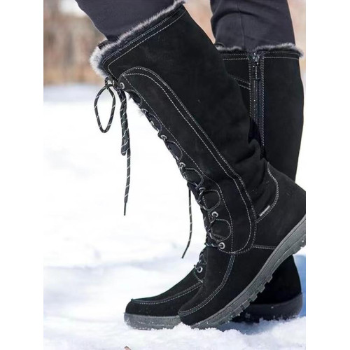 出口冬季新雪麗抗寒保暖防水防滑加絨戶外雪地靴東北棉鞋長筒