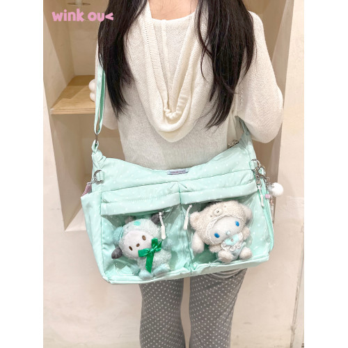 winkouv小食量外出小痛包日常款追星斜後後背包15cm雙人10cm透明娃包