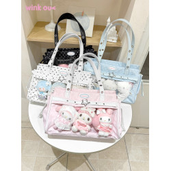 winkouv日常韓系追星演唱會暗格痛包藏燈牌大容量粉色娃包藍色