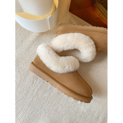 塔茨特雪地靴女冬季2025年新款皮毛一體加厚保暖厚底低幫短棉鞋