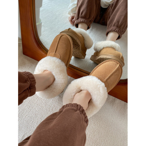 塔茨特雪地靴女冬季2025年新款皮毛一體加厚保暖厚底低幫短棉鞋