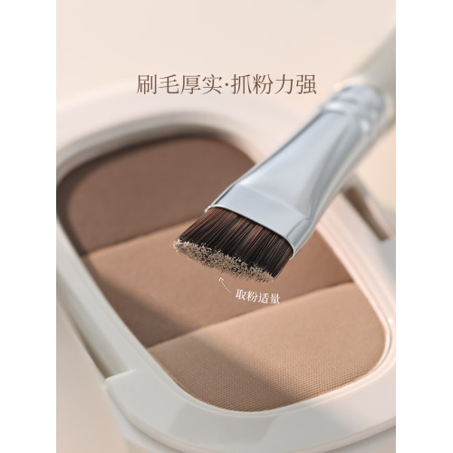 古迪雙頭眉刷斜角眉粉刷化妝師專用螺旋眉睫刷扁頭大號畫眉毛神器