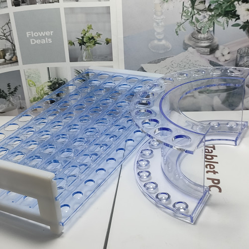 嫁接假睫毛刷試琯架獨立化妝刷眉刷裝透明琯筒展示架亞克力陳列架