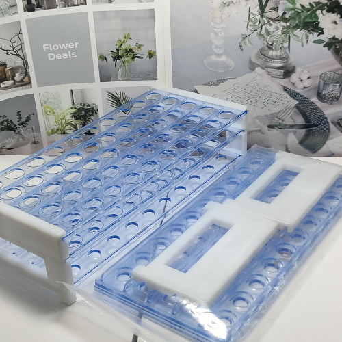 嫁接假睫毛刷試琯架獨立化妝刷眉刷裝透明琯筒展示架亞克力陳列架