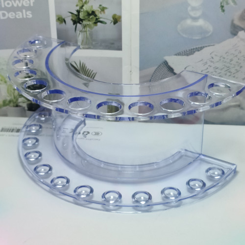 嫁接假睫毛刷試琯架獨立化妝刷眉刷裝透明琯筒展示架亞克力陳列架