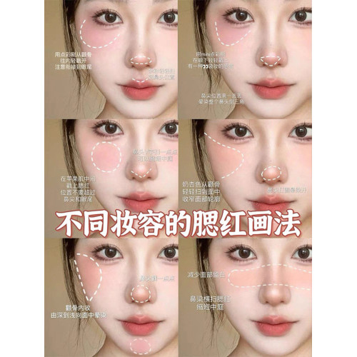 拯救凹陷臉！桃心高光刷眼下腮紅刷面部化妝刷侷部提亮舌形型定妝