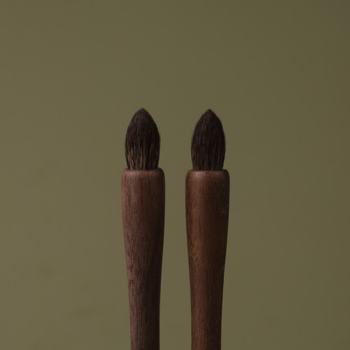 仙寶蘭T821玉毛混黃狼尾毛多功能眼影刷暈染刷細節高光刷黑胡桃木