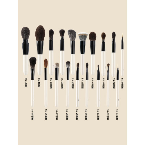 菲絲加芬月影（白雙調）面部刷老灰鼠貉子毛細嫩散粉刷腮紅刷系列