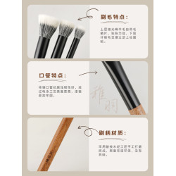 鳳羽堂化妝刷稚羽系列Y104平頭雙層點彩刷高光腮紅刷散粉刷單支裝