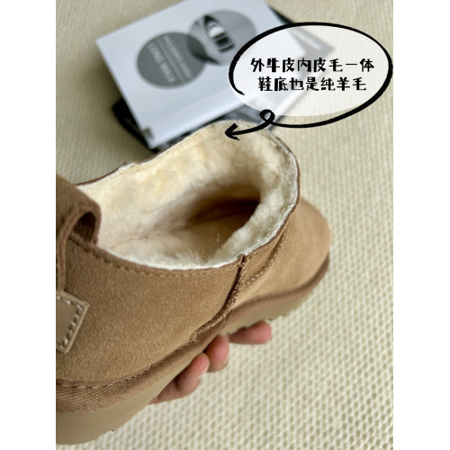 桑坡新款超迷你雪地靴一腳蹬平底真皮羊毛短靴冬季爆款加絨棉鞋 桑坡新款超迷你雪地靴一腳蹬平底真皮羊毛短靴冬季爆款加絨棉鞋