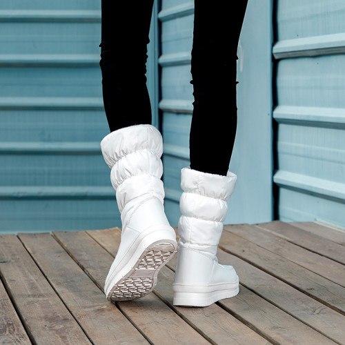 2025冬季新款潮流時尚高筒防滑防水加絨保暖輕便拉鍊雪地靴女棉鞋 2025冬季新款潮流時尚高筒防滑防水加絨保暖輕便拉鍊雪地靴女棉鞋