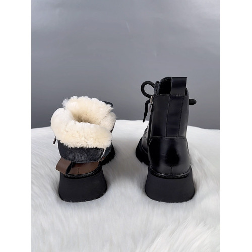 真皮羊毛靴女皮毛一體雪地靴2026新款東北厚底棉鞋女冬季加絨加厚