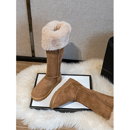 長筒雪地靴女冬加絨加厚2025年新款東北保暖棉鞋高筒不過膝長靴