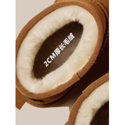 厚底6CM雪地靴女靴2026冬季新款加絨加厚輪胎底短靴防水厚底棉鞋