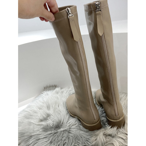 米色靴子長筒靴2026春秋新款女行靴不過膝長靴高筒靴2025時裝靴子 米色靴子長筒靴2026春秋新款女行靴不過膝長靴高筒靴2025時裝靴子