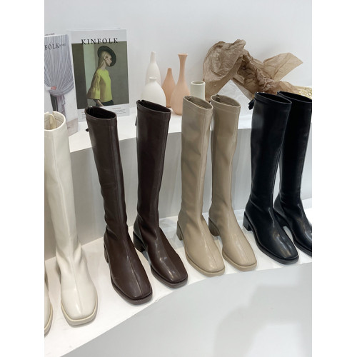 米色靴子長筒靴2026春秋新款女行靴不過膝長靴高筒靴2025時裝靴子 米色靴子長筒靴2026春秋新款女行靴不過膝長靴高筒靴2025時裝靴子