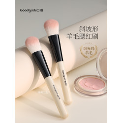 古迪細光鋒羊毛斜坡點彩刷腮紅刷動物毛指腹遮瑕刷美妝滄州化妝刷